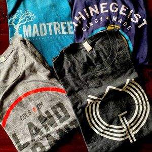 Lot of 5 brewery shirts/hoodie